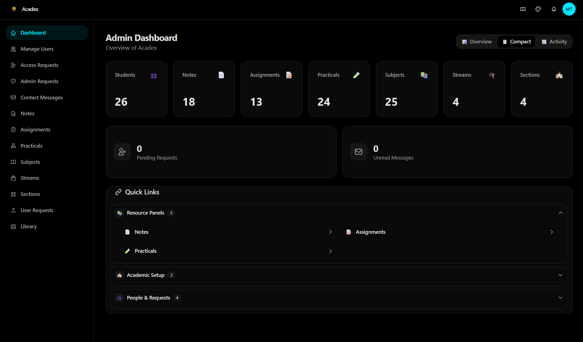 Acadex — Academic Management Platform — View 2