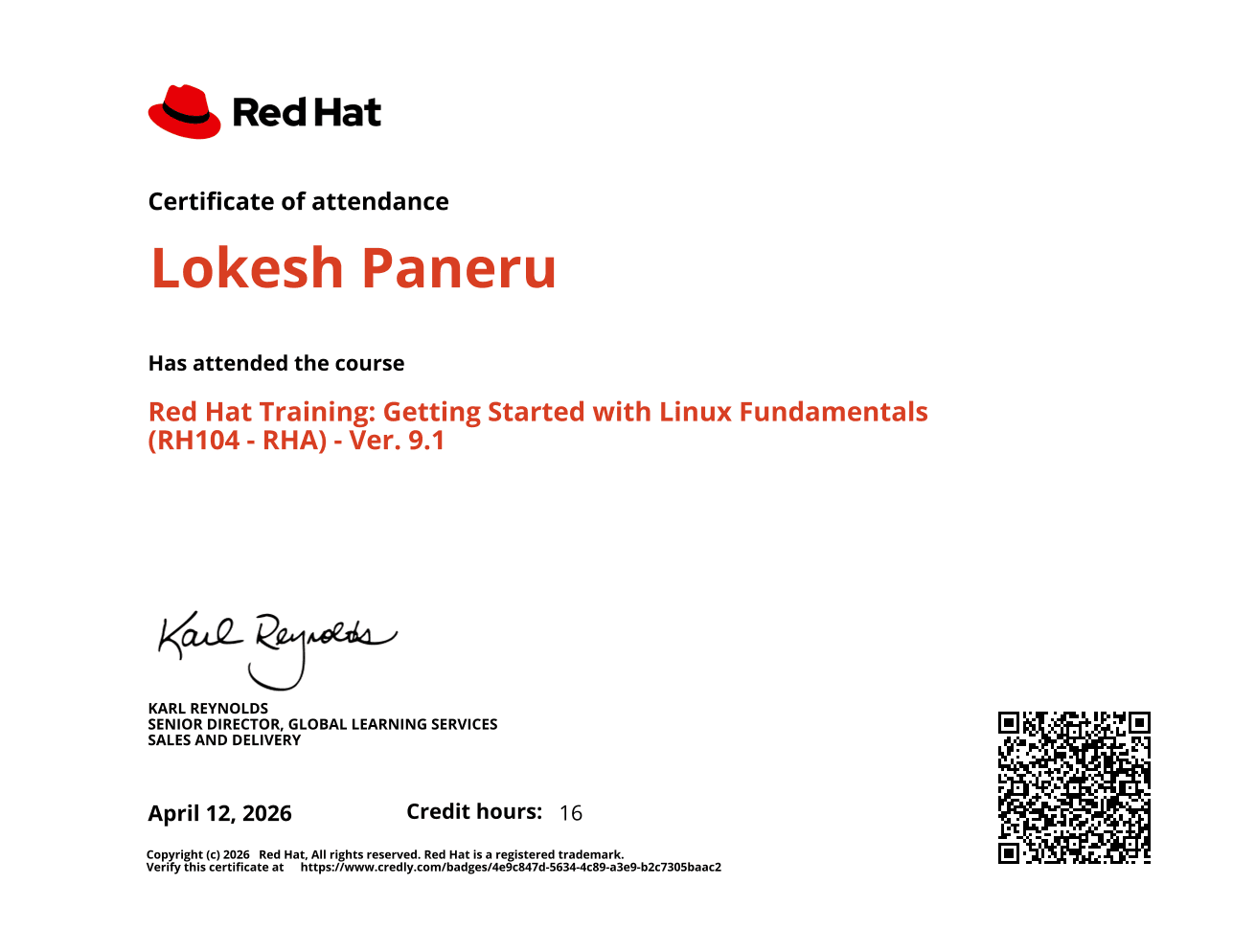 Getting Started with Linux Fundamentals (RH104)