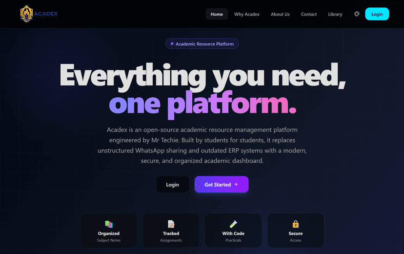 Acadex — Academic Management Platform